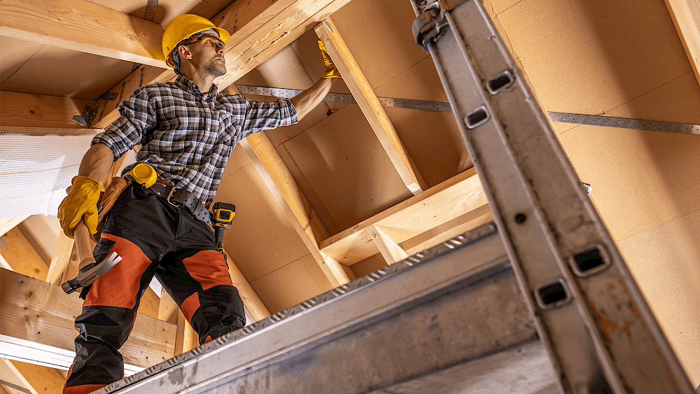 Professional roof repair work on residential property - request a quote