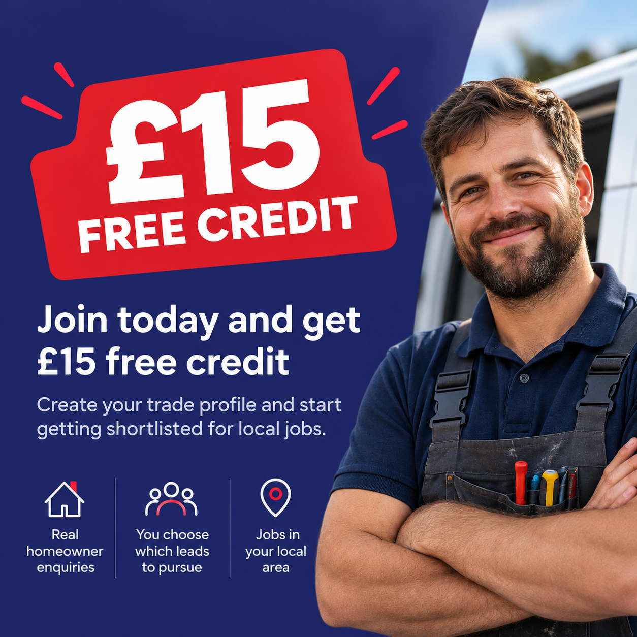 Request A quote £15 free credit