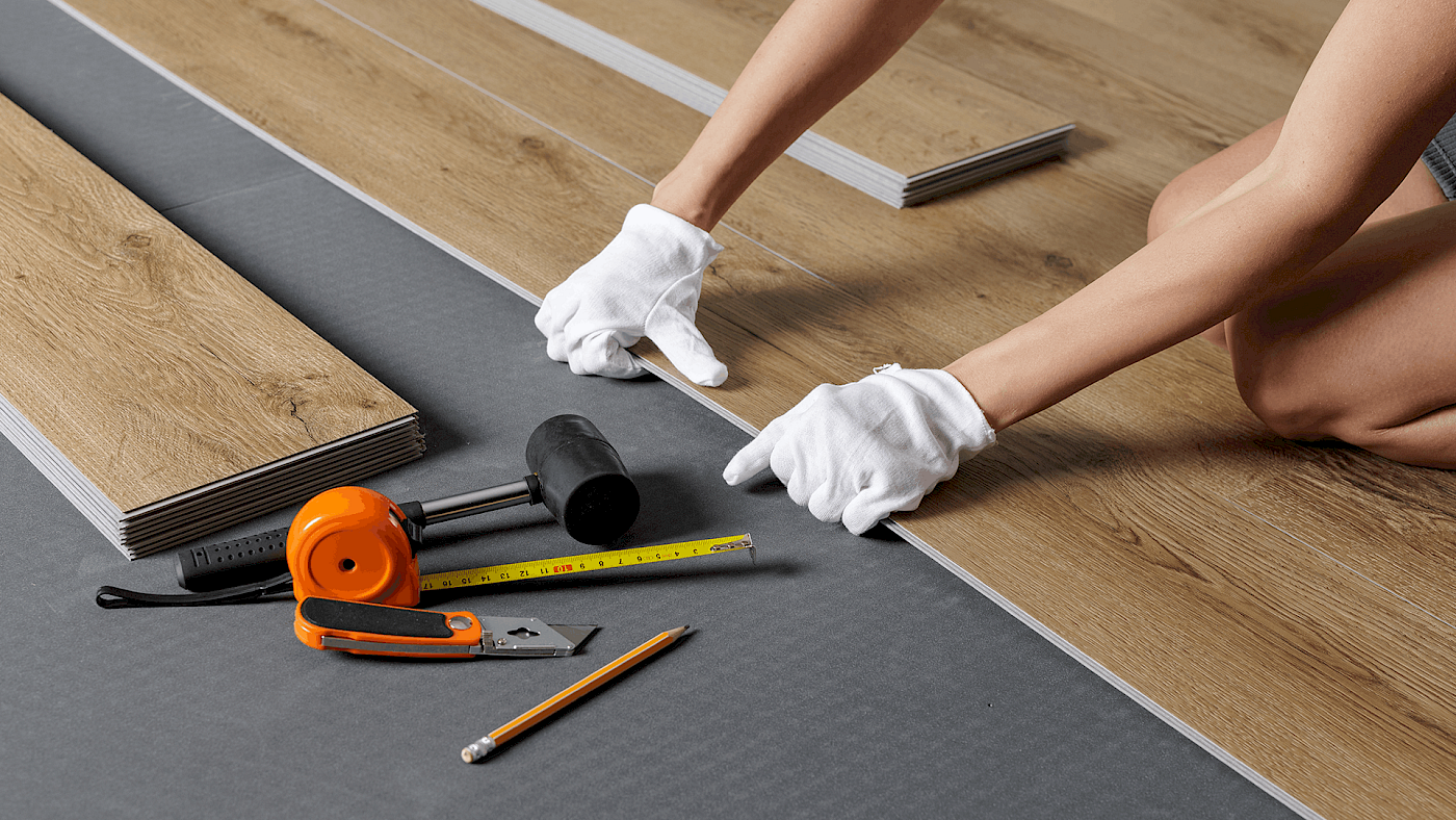 Engineered wood flooring fitted by local carpenter - request a quote