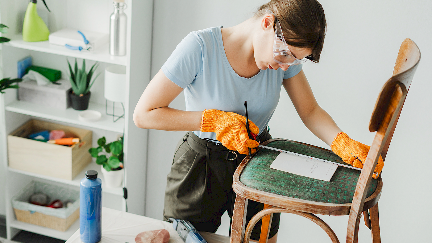 Carpenter installing made to measure furniture - request a quote
